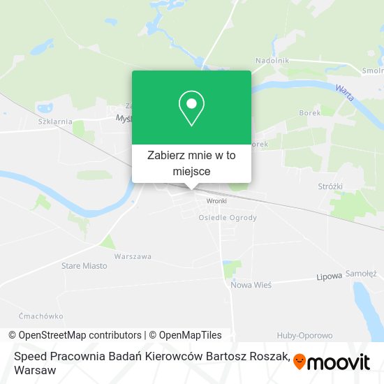 Mapa Speed Pracownia Badań Kierowców Bartosz Roszak