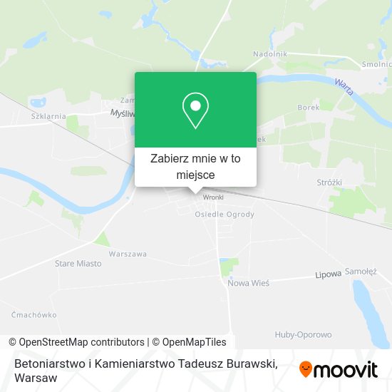 Mapa Betoniarstwo i Kamieniarstwo Tadeusz Burawski