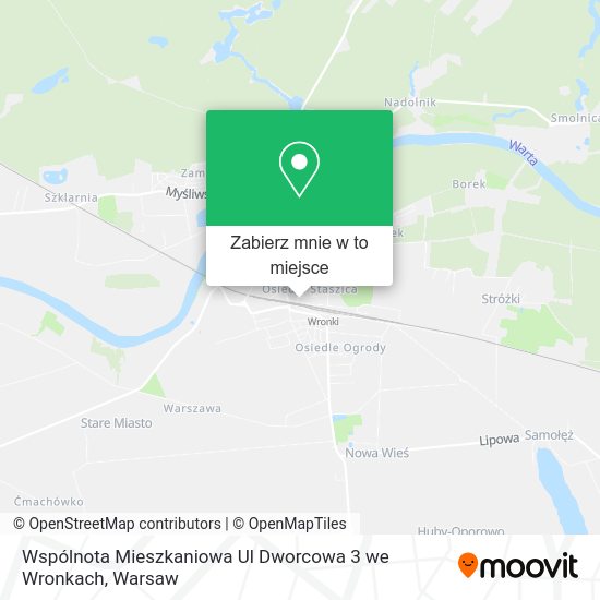 Mapa Wspólnota Mieszkaniowa Ul Dworcowa 3 we Wronkach