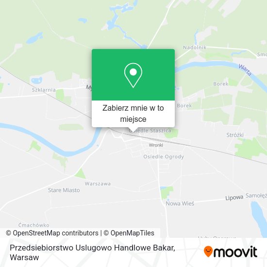 Mapa Przedsiebiorstwo Uslugowo Handlowe Bakar