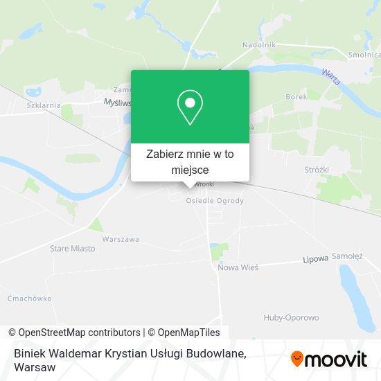 Mapa Biniek Waldemar Krystian Usługi Budowlane