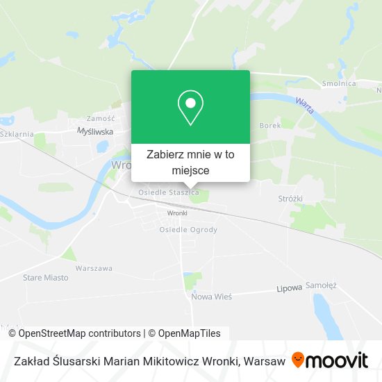 Mapa Zakład Ślusarski Marian Mikitowicz Wronki