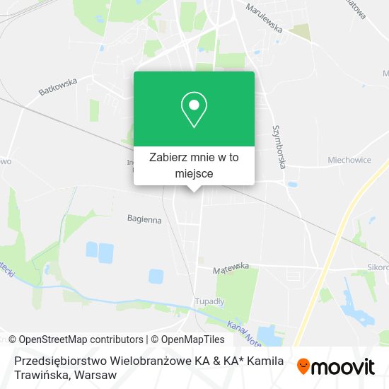 Mapa Przedsiębiorstwo Wielobranżowe KA & KA* Kamila Trawińska