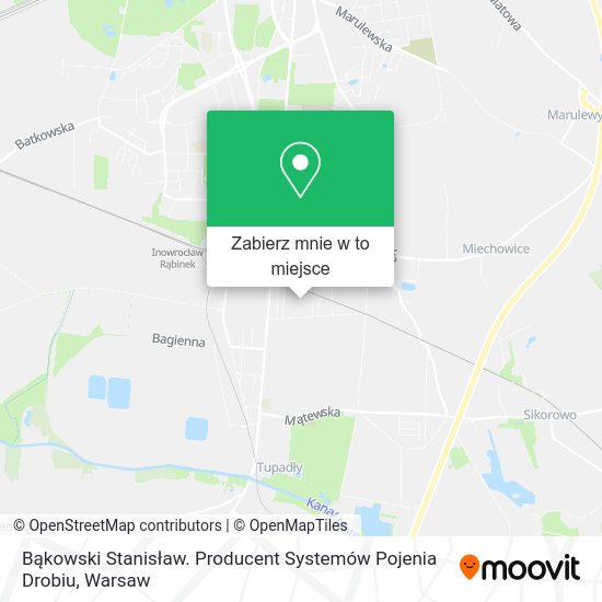 Mapa Bąkowski Stanisław. Producent Systemów Pojenia Drobiu