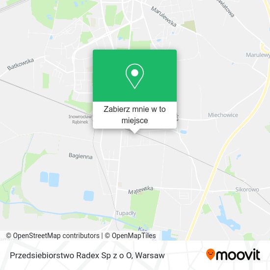 Mapa Przedsiebiorstwo Radex Sp z o O