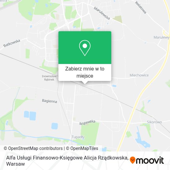 Mapa Alfa Usługi Finansowo-Księgowe Alicja Rządkowska