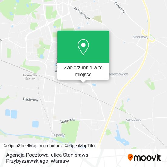 Mapa Agencja Pocztowa, ulica Stanisława Przybyszewskiego