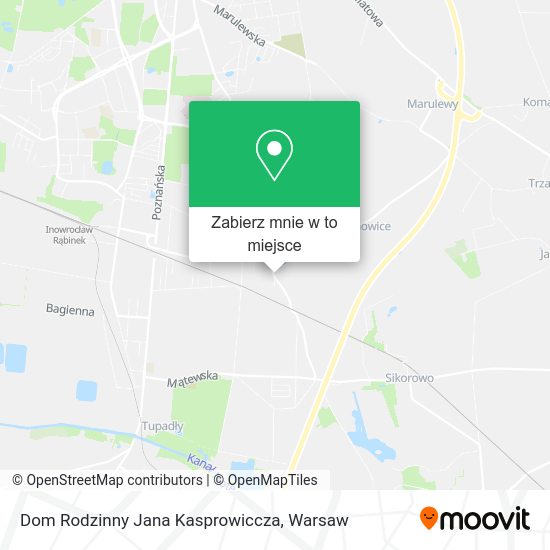 Mapa Dom Rodzinny Jana Kasprowiccza