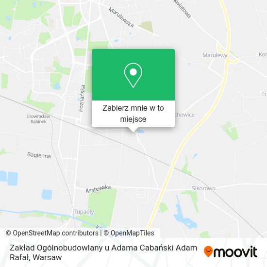 Mapa Zakład Ogólnobudowlany u Adama Cabański Adam Rafał