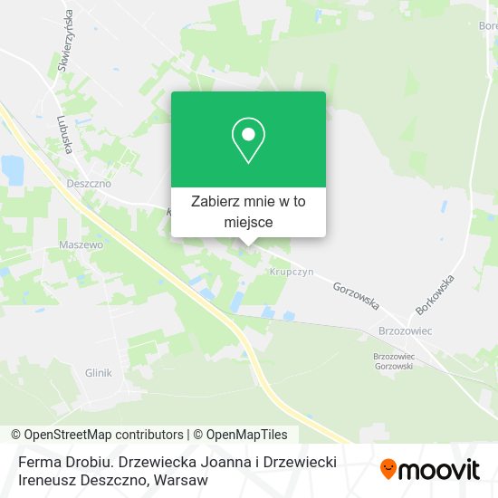 Mapa Ferma Drobiu. Drzewiecka Joanna i Drzewiecki Ireneusz Deszczno