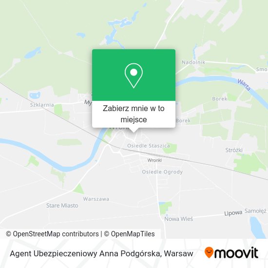 Mapa Agent Ubezpieczeniowy Anna Podgórska