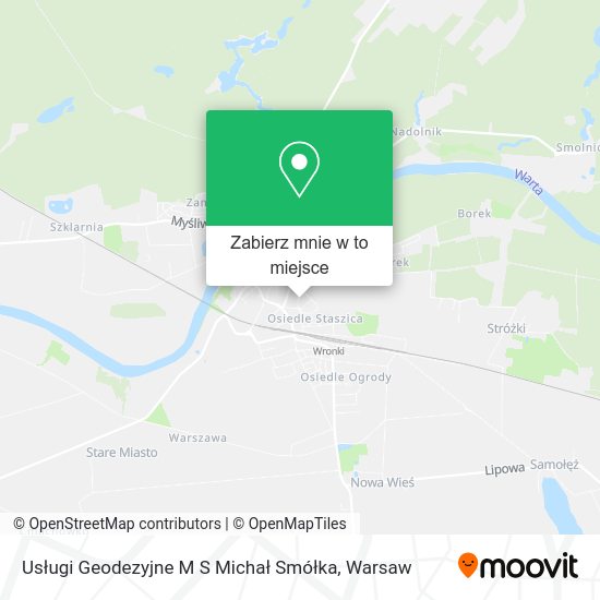 Mapa Usługi Geodezyjne M S Michał Smółka