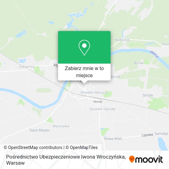 Mapa Pośrednictwo Ubezpieczeniowe Iwona Wroczyńska