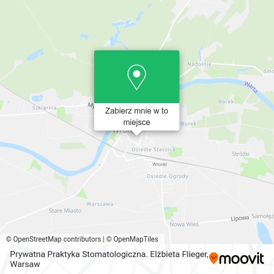 Mapa Prywatna Praktyka Stomatologiczna. Elżbieta Flieger