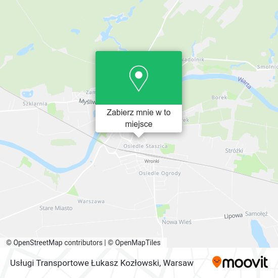 Mapa Usługi Transportowe Łukasz Kozłowski