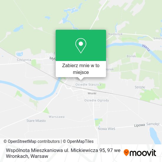 Mapa Wspólnota Mieszkaniowa ul. Mickiewicza 95, 97 we Wronkach