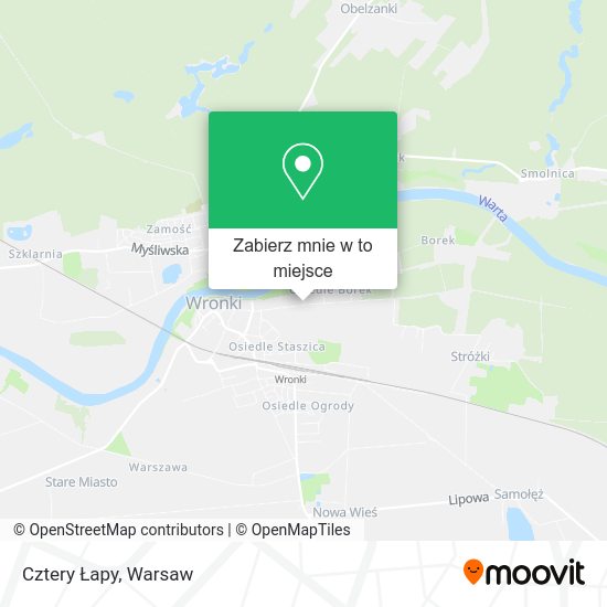 Mapa Cztery Łapy