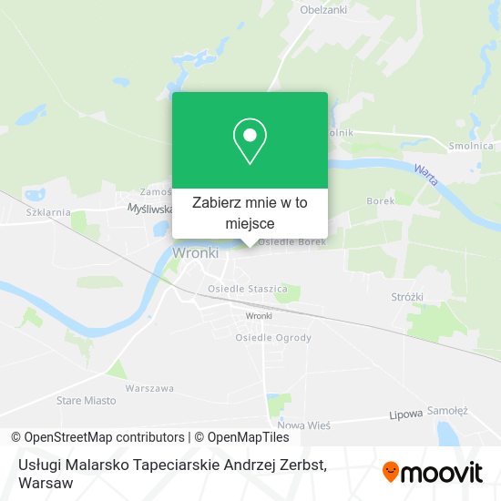 Mapa Usługi Malarsko Tapeciarskie Andrzej Zerbst