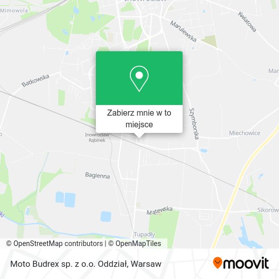 Mapa Moto Budrex sp. z o.o. Oddział