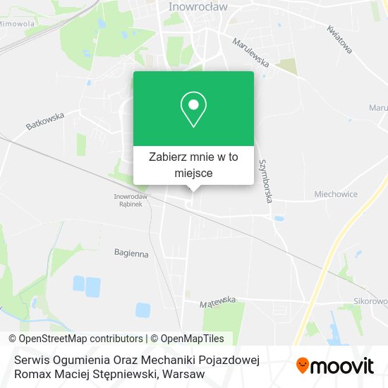 Mapa Serwis Ogumienia Oraz Mechaniki Pojazdowej Romax Maciej Stępniewski