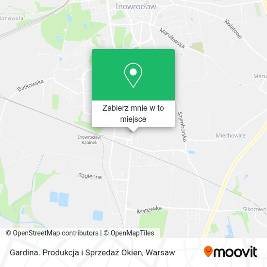 Mapa Gardina. Produkcja i Sprzedaż Okien