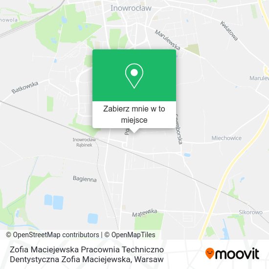 Mapa Zofia Maciejewska Pracownia Techniczno Dentystyczna Zofia Maciejewska