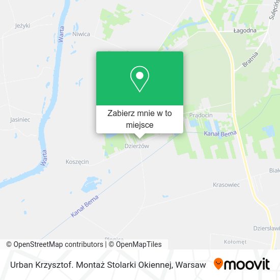 Mapa Urban Krzysztof. Montaż Stolarki Okiennej