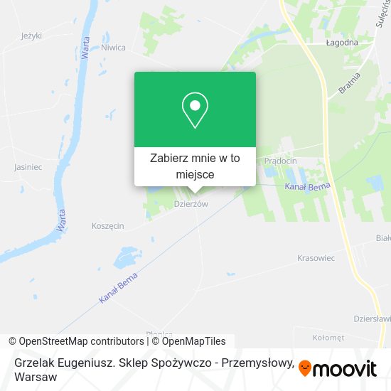 Mapa Grzelak Eugeniusz. Sklep Spożywczo - Przemysłowy