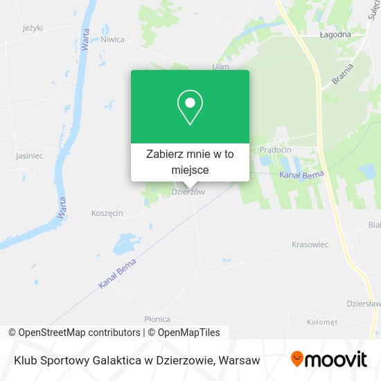 Mapa Klub Sportowy Galaktica w Dzierzowie