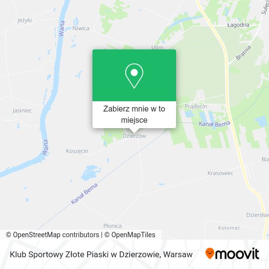 Mapa Klub Sportowy Złote Piaski w Dzierzowie