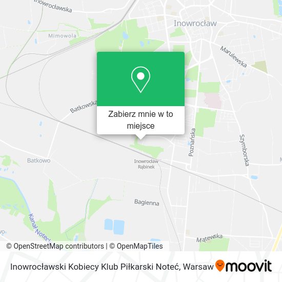 Mapa Inowrocławski Kobiecy Klub Piłkarski Noteć