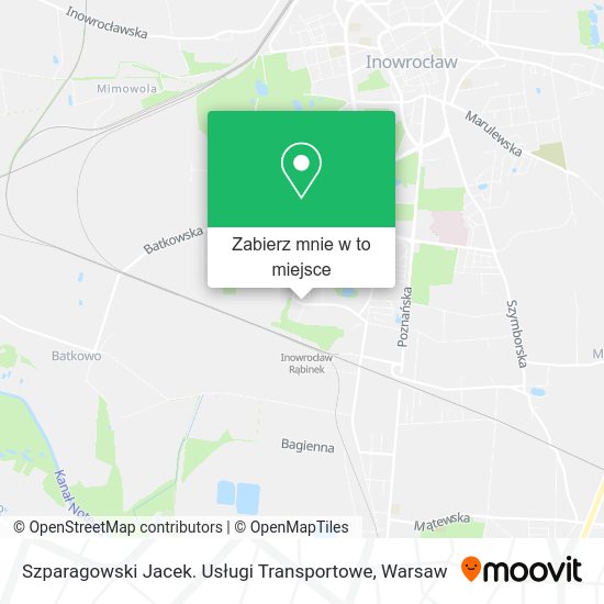 Mapa Szparagowski Jacek. Usługi Transportowe