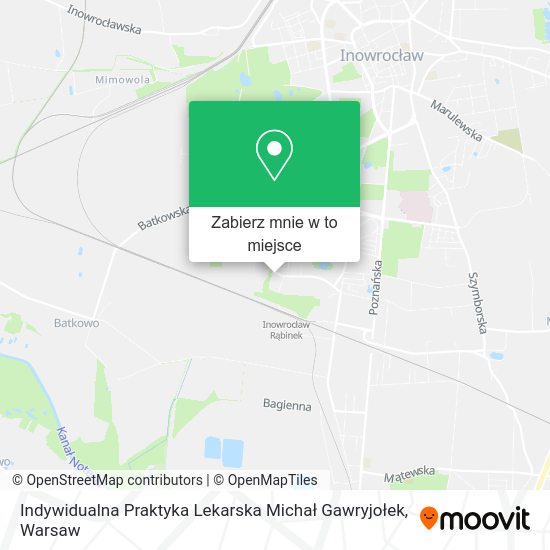 Mapa Indywidualna Praktyka Lekarska Michał Gawryjołek