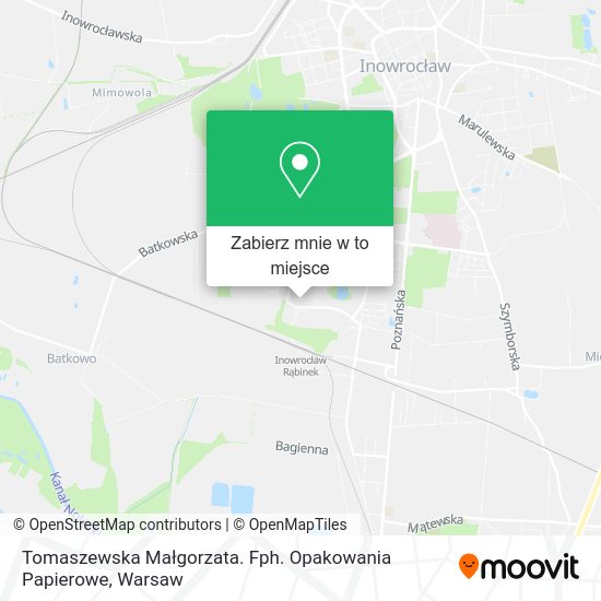 Mapa Tomaszewska Małgorzata. Fph. Opakowania Papierowe