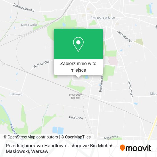 Mapa Przedsiębiorstwo Handlowo Usługowe Bis Michał Masłowski