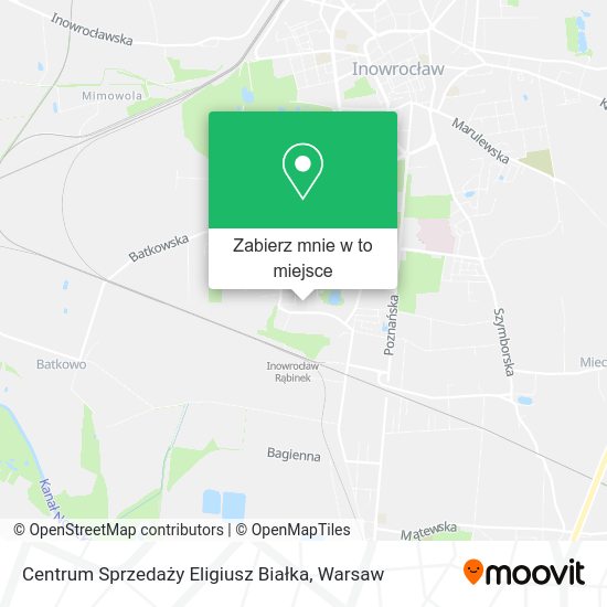 Mapa Centrum Sprzedaży Eligiusz Białka