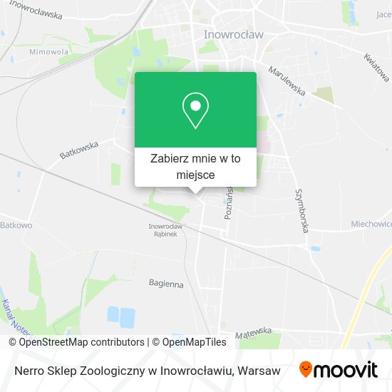 Mapa Nerro Sklep Zoologiczny w Inowrocławiu