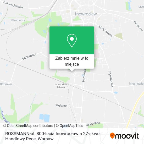 Mapa ROSSMANN-ul. 800-lecia Inowrocławia 27-skwer Handlowy Rece