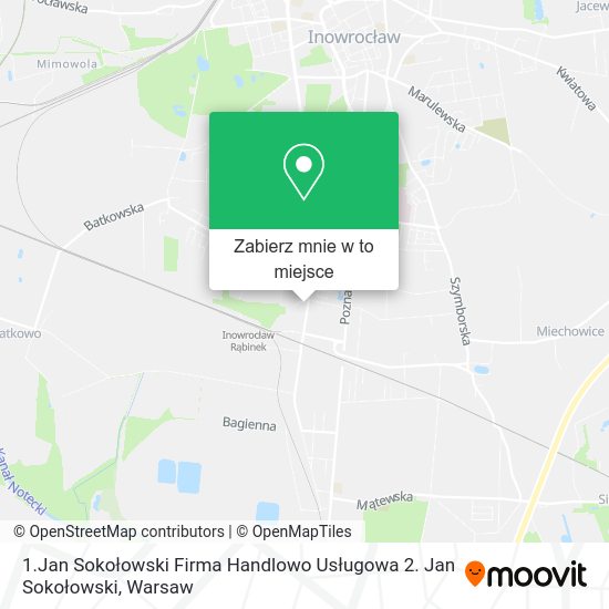 Mapa 1.Jan Sokołowski Firma Handlowo Usługowa 2. Jan Sokołowski