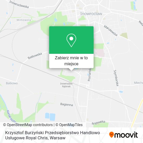 Mapa Krzysztof Burzyński Przedsiębiorstwo Handlowo Usługowe Royal Chris