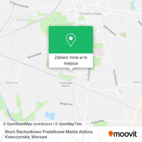 Mapa Biuro Rachunkowo Podatkowe Malda Aldona Kawczynska