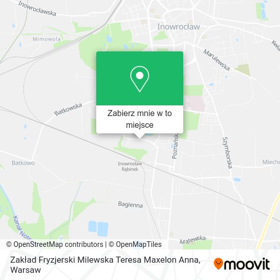 Mapa Zakład Fryzjerski Milewska Teresa Maxelon Anna