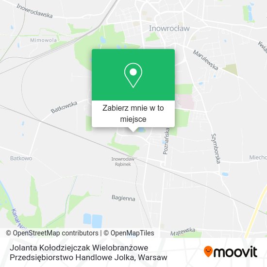 Mapa Jolanta Kołodziejczak Wielobranżowe Przedsiębiorstwo Handlowe Jolka