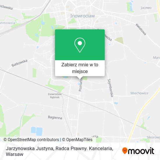 Mapa Jarzynowska Justyna, Radca Prawny. Kancelaria