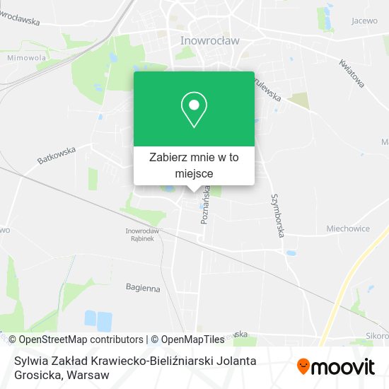 Mapa Sylwia Zakład Krawiecko-Bieliźniarski Jolanta Grosicka