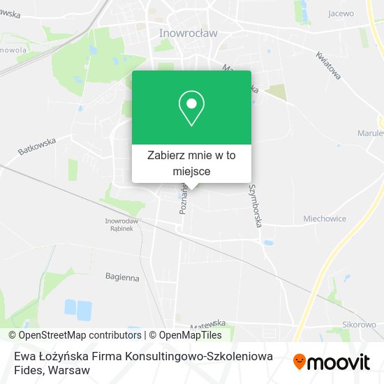 Mapa Ewa Łożyńska Firma Konsultingowo-Szkoleniowa Fides