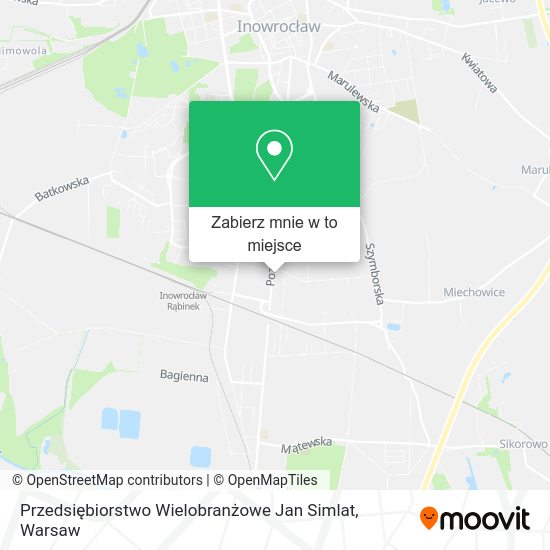 Mapa Przedsiębiorstwo Wielobranżowe Jan Simlat