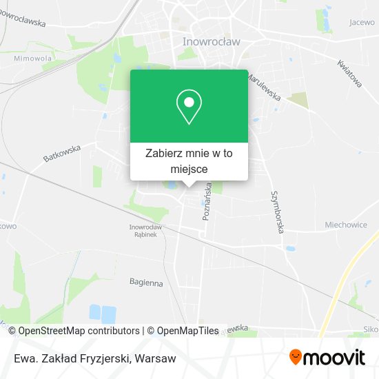 Mapa Ewa. Zakład Fryzjerski