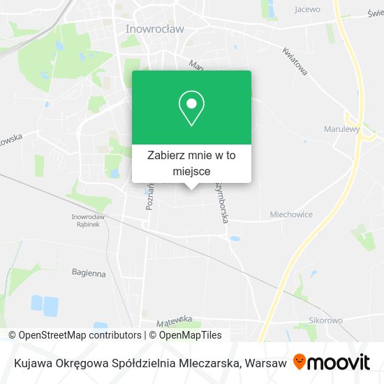 Mapa Kujawa Okręgowa Spółdzielnia Mleczarska