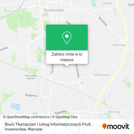 Mapa Biuro Tłumaczeń i Usług Informatycznych Profi. Inowrocław